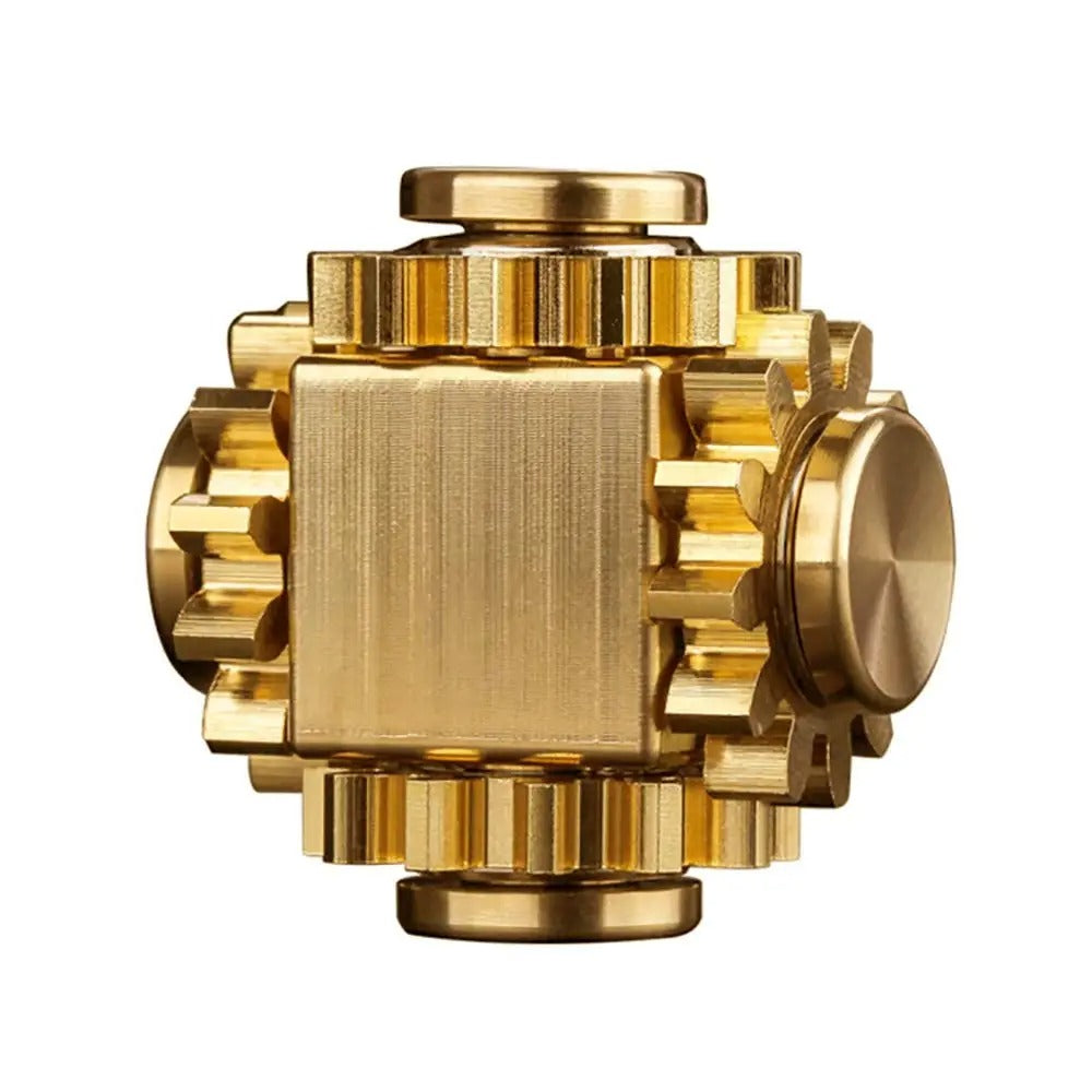 Brass Gear Cube Spinner