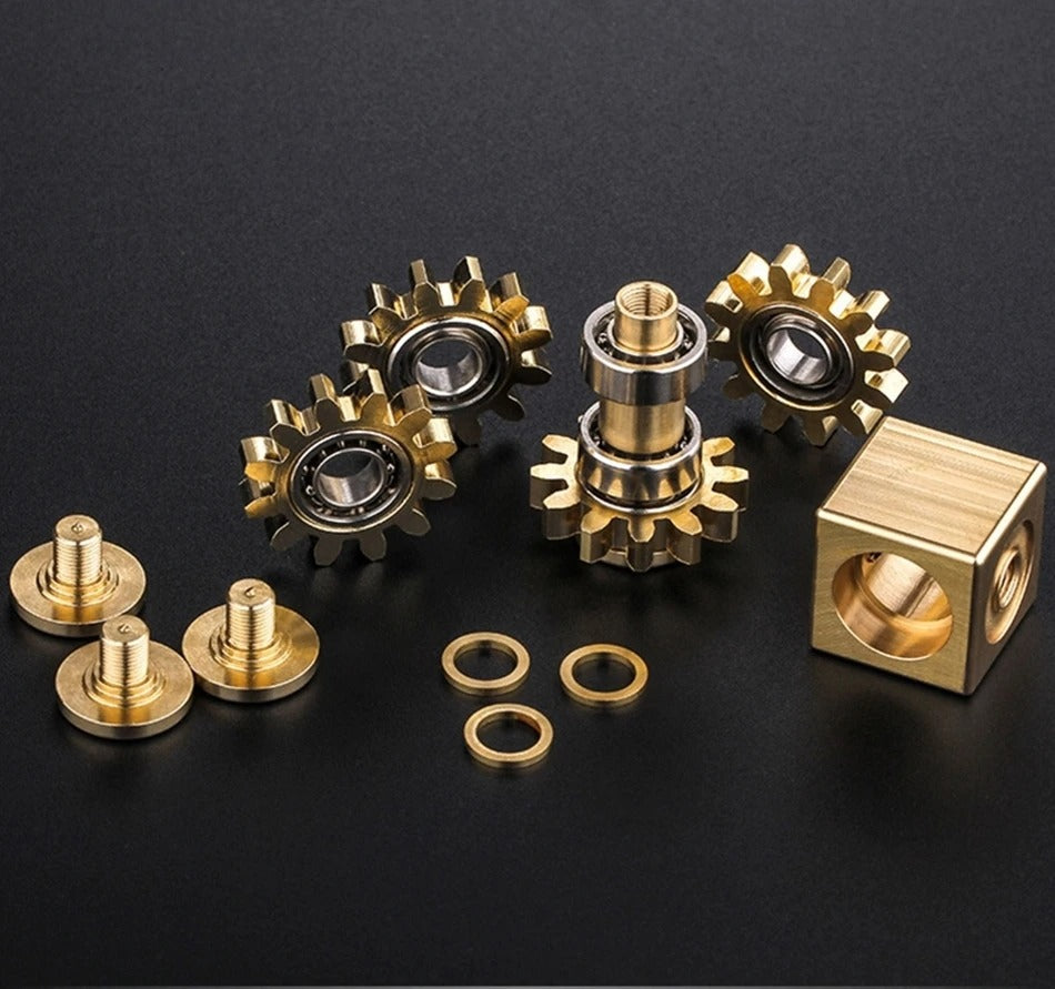 Brass Gear Cube Spinner