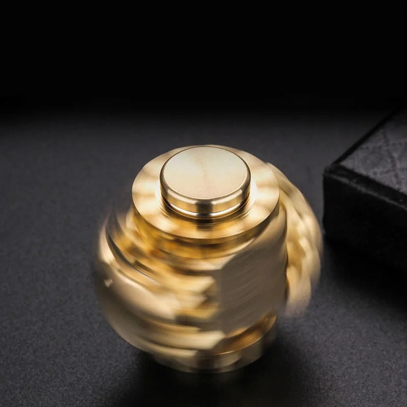 Brass Gear Cube Spinner