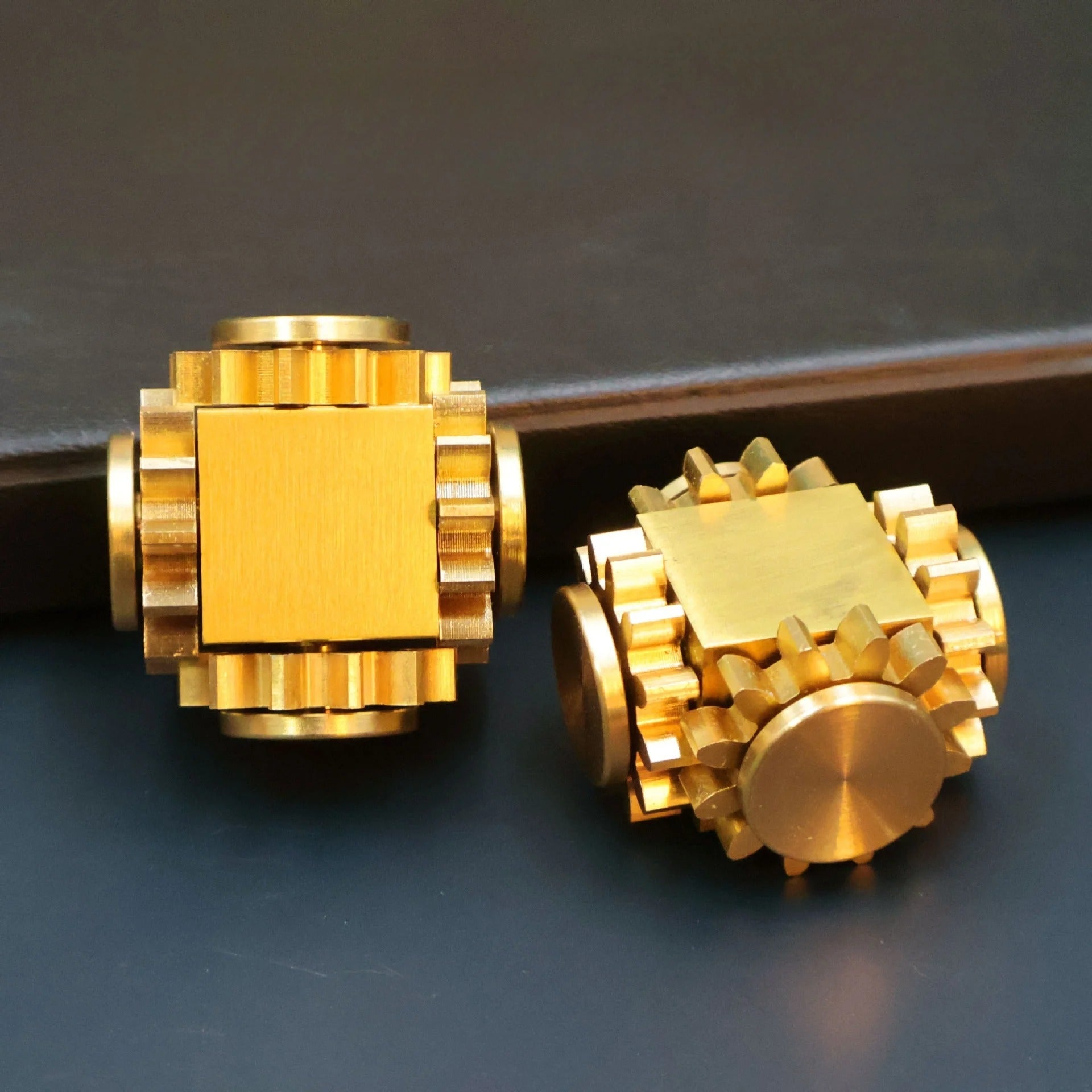 Brass Gear Cube Spinner